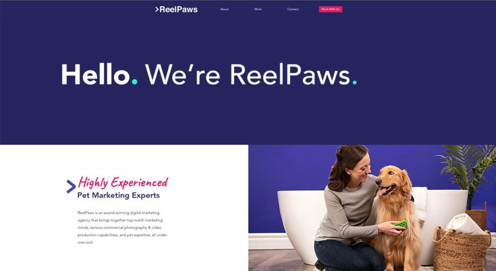 ReelPaws website page